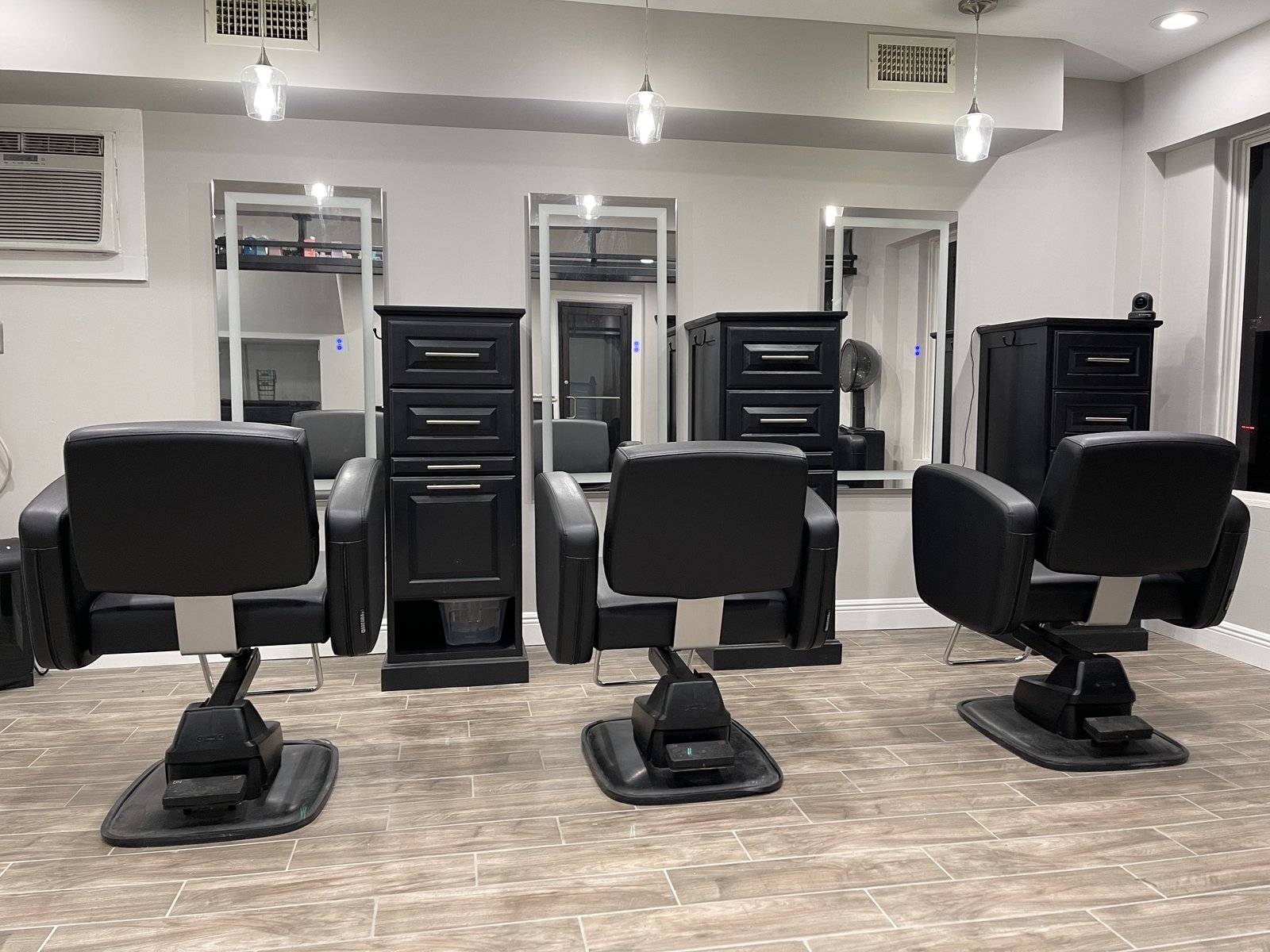 Cosa Bella Salon interior with modern styling stations in Houston Heights